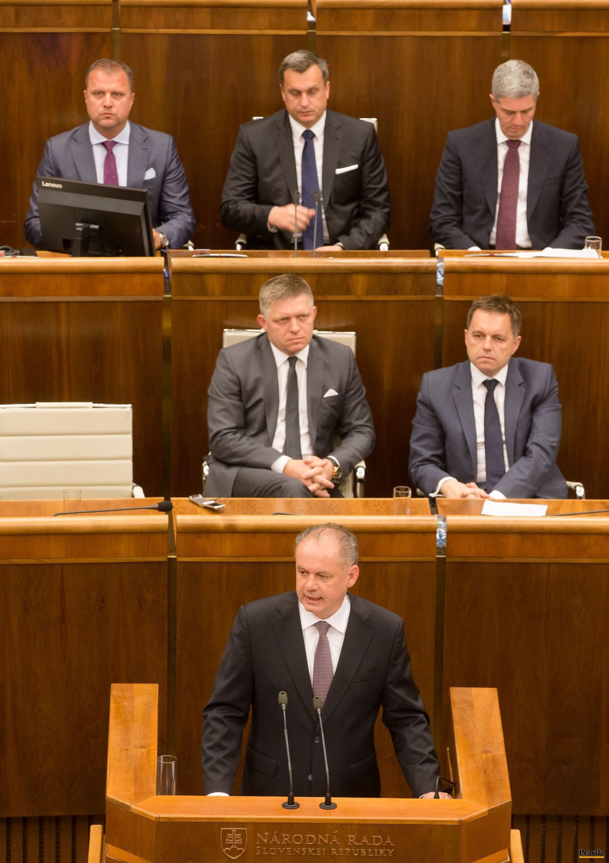 Prezident Andrej Kiska počas vystúpenia so...