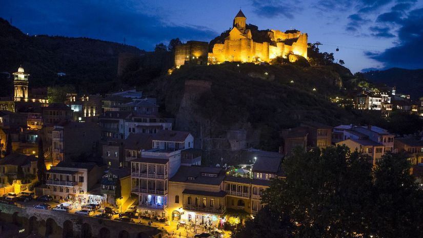 Pevnosť Narikala v gruzínskej metropole Tbilisi.