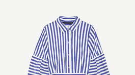 Pruhované košeľové šaty Zara - cena pred zľavou 39,95 eura. 