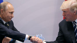 Prezident USA Donald Trump a ruský prezident Vladimir Putin.