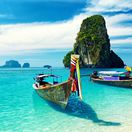 Thajsko, more, loď, pláž, exotika, dovolenka, leto