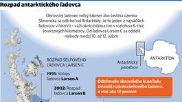 Od Antarktídy sa odlomila jedna z najväčších más ľadu