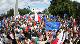 Tisíce Poliakov protestovalo proti podriadeniu súdov vládnej strane