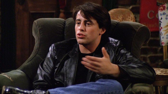 Herec Matt LeBlanc na zábere zo seriálu Priatelia v roku 1994.