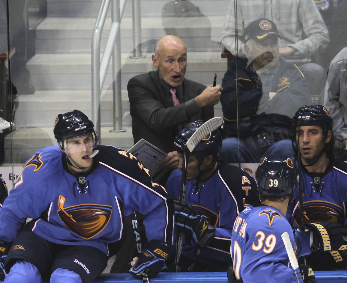 Craig Ramsay na lavičke Atlanty v roku 2010.