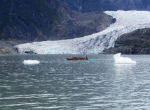 Aljaška, loď, čln, more, kajak, ľadovce, ľadovec