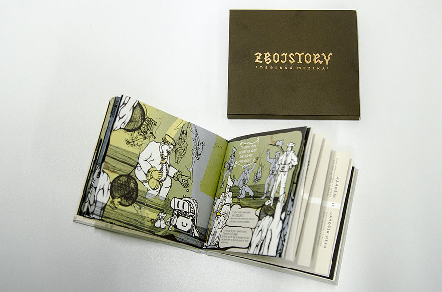 Booklet albumu Zbojstory je poňatý ako...