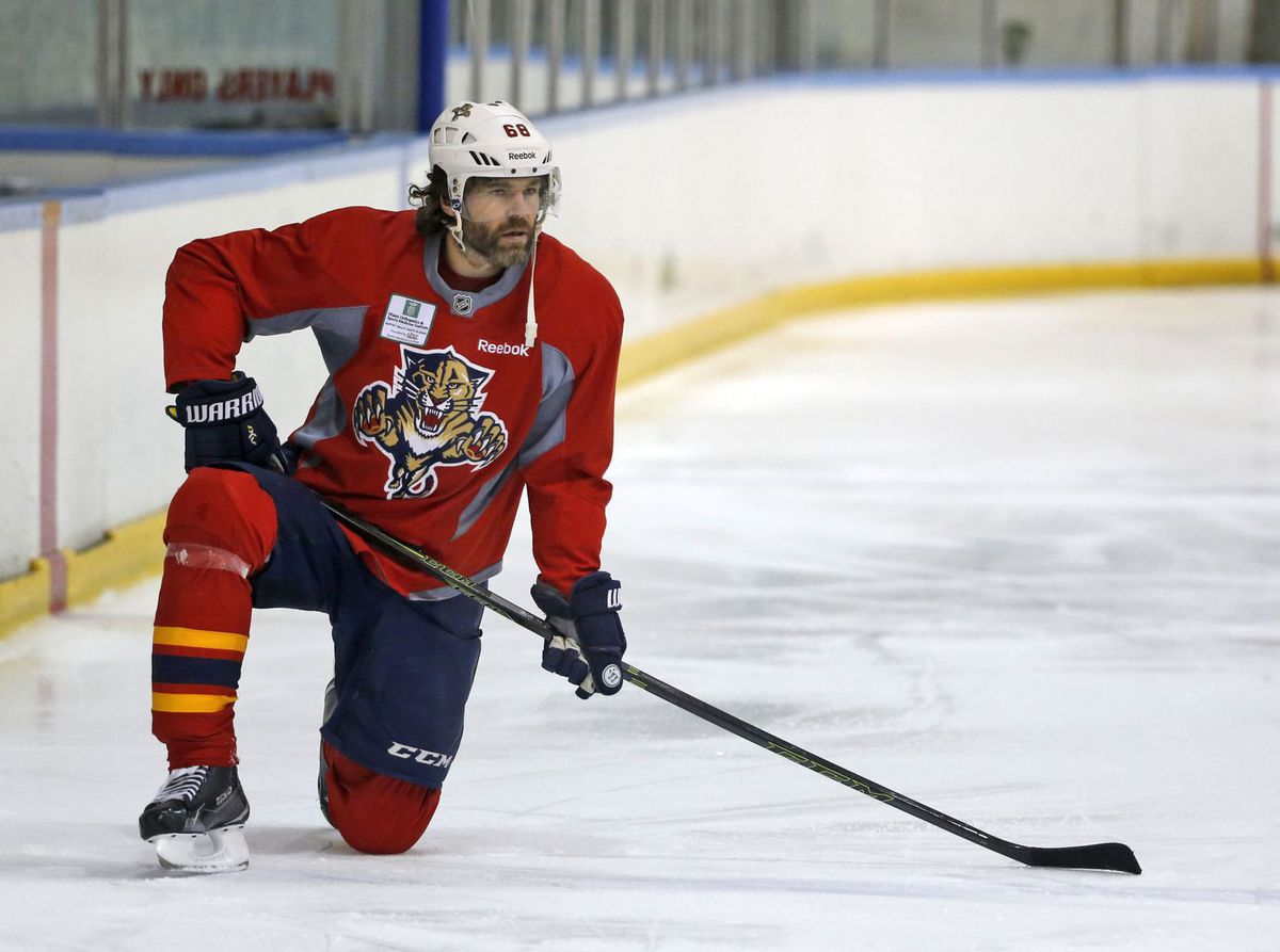 Jaromír Jágr vo farbách Floridy Panthers.