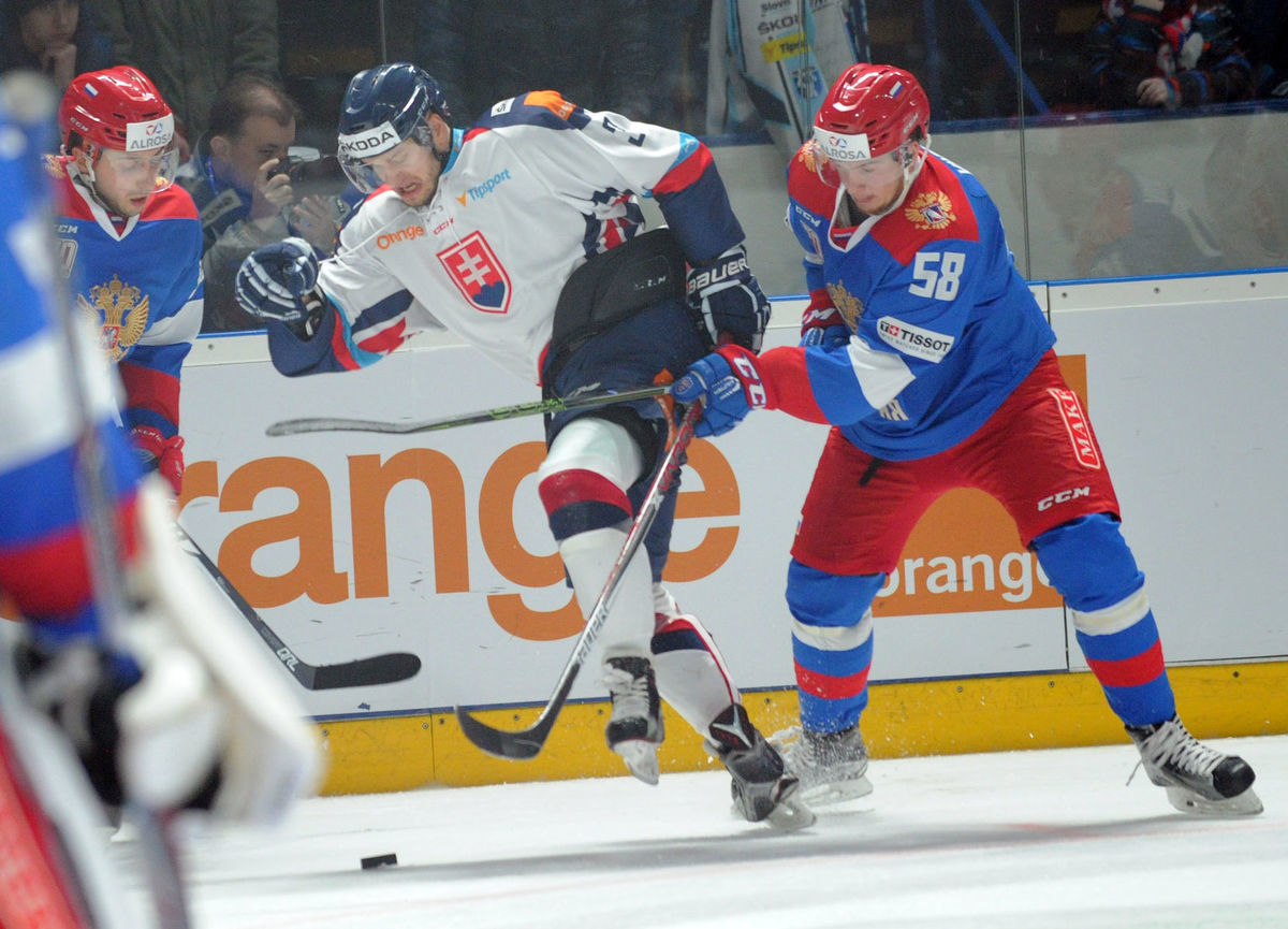 Radoslav Macík v súboji proti Rusku na turnaji...