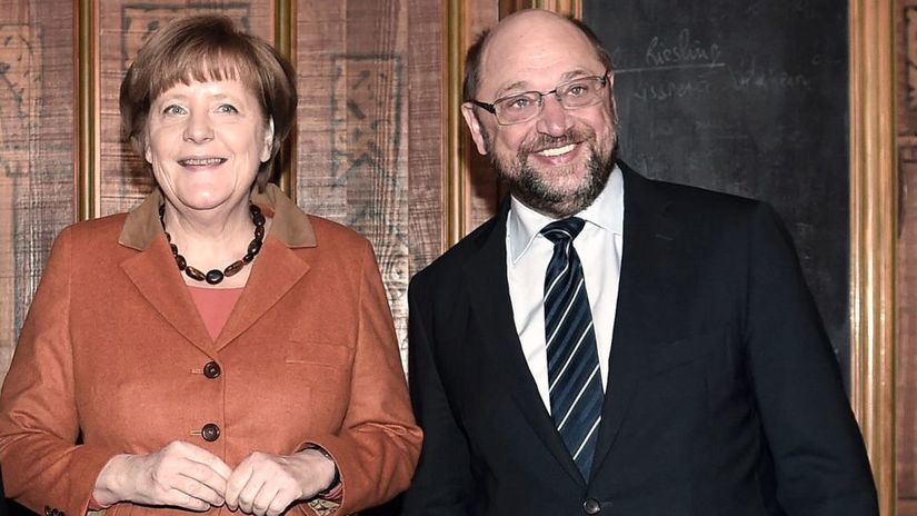 Merkelová, Schulz