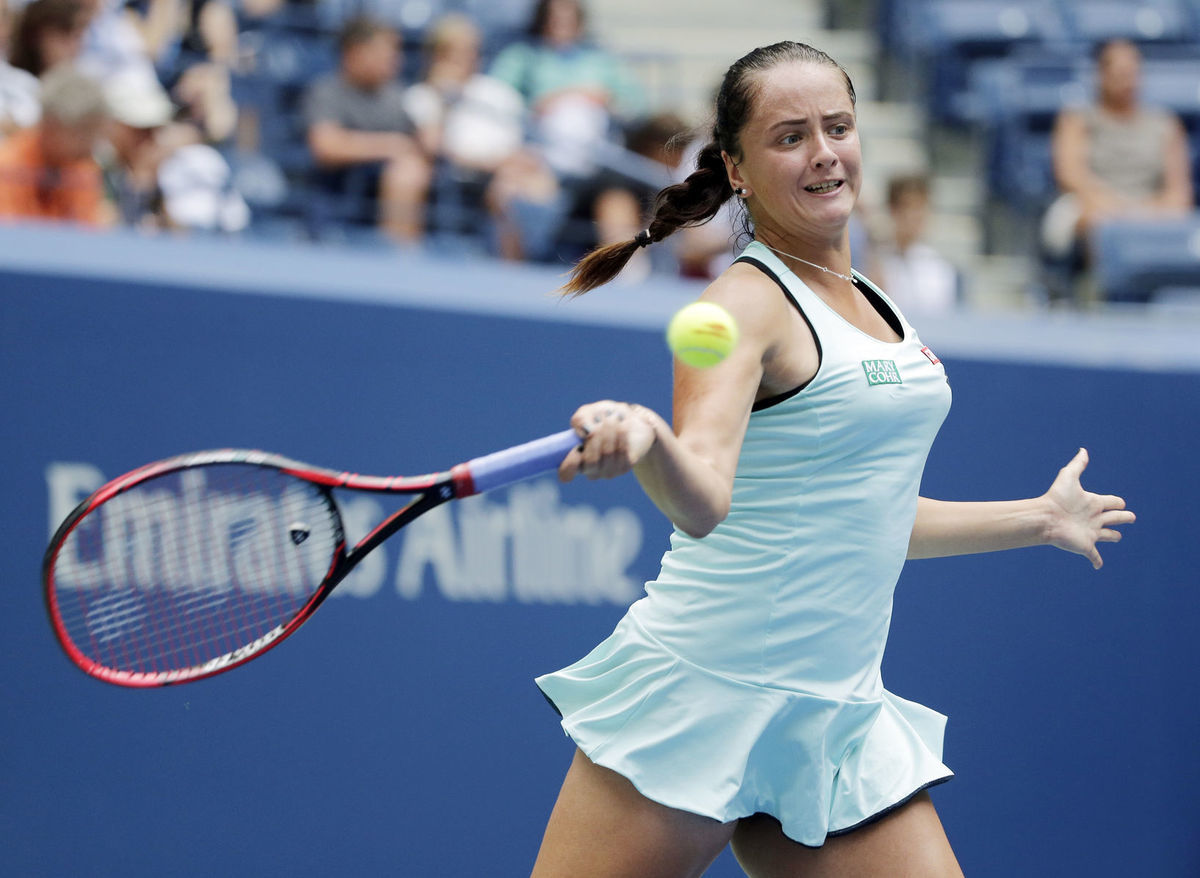 Viktória Kužmová na US Open 2017.