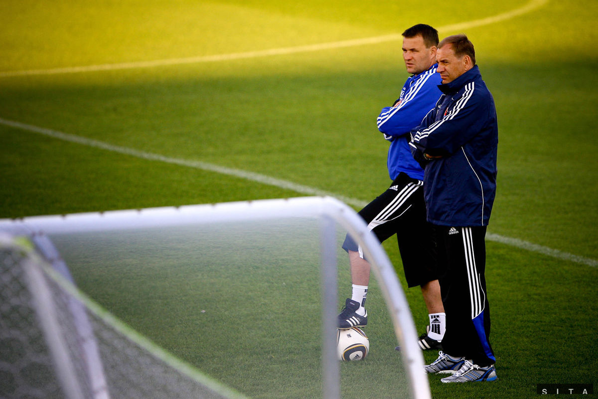 Vladimír Weiss s Borisom Kitkom na MS 2010 v JAR.