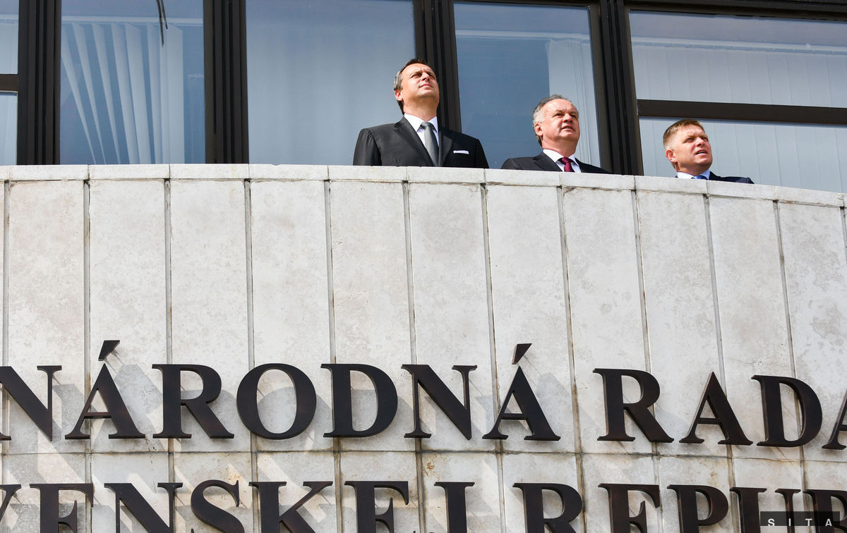 Zľava: Predseda Národnej rady SR Andrej Danko,...