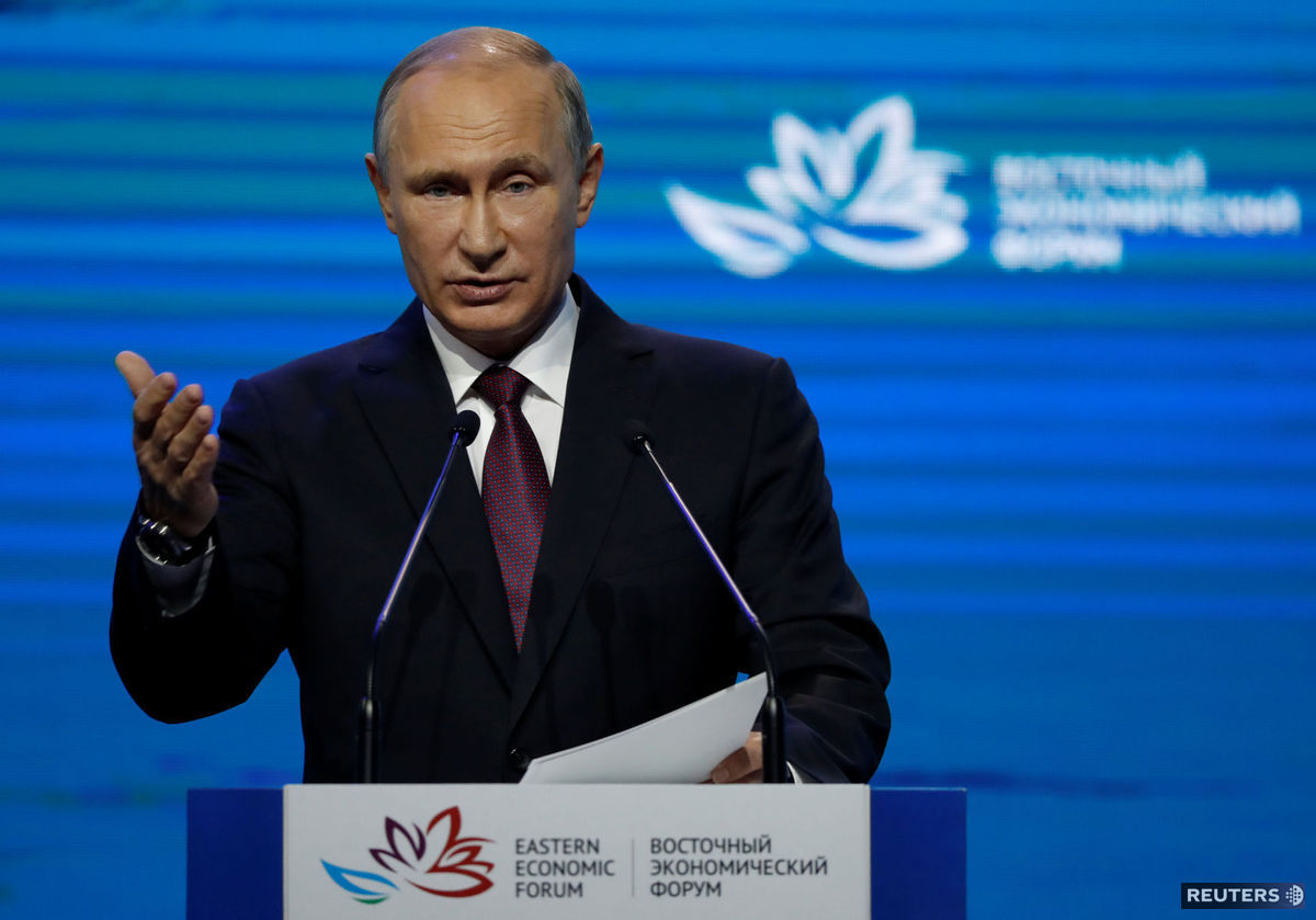 Ruský prezident Vladimir Putin na hospodárskom...