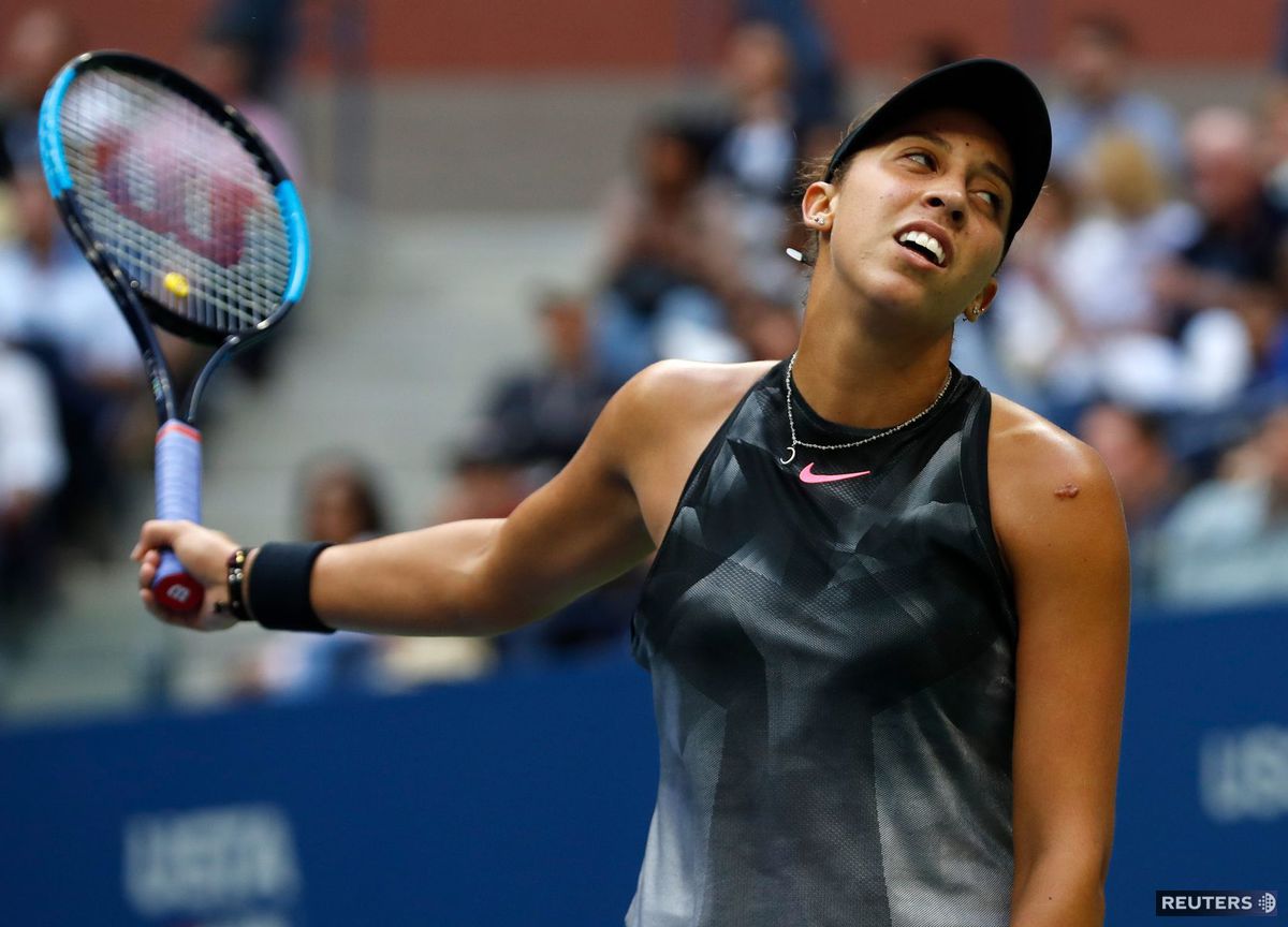 Nahnevaná Madison Keysová vo finále US Open.