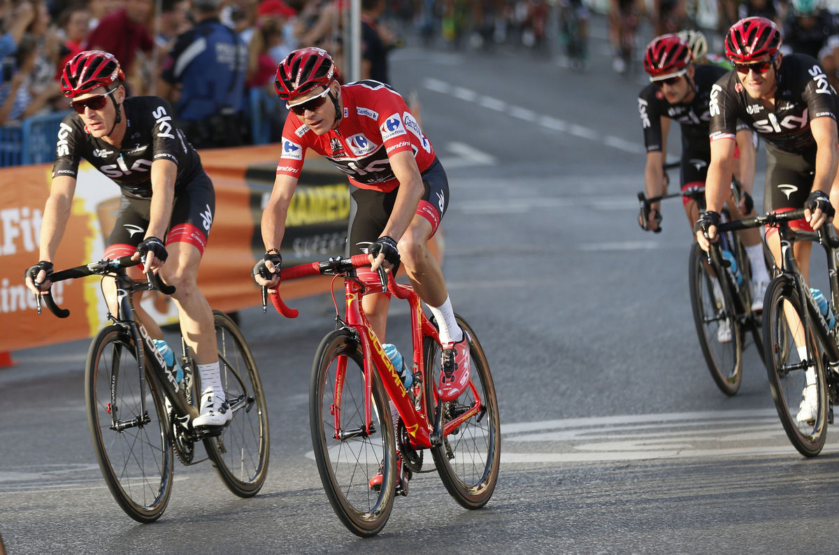 Chris Froome počas poslednej etapy Vuelty.