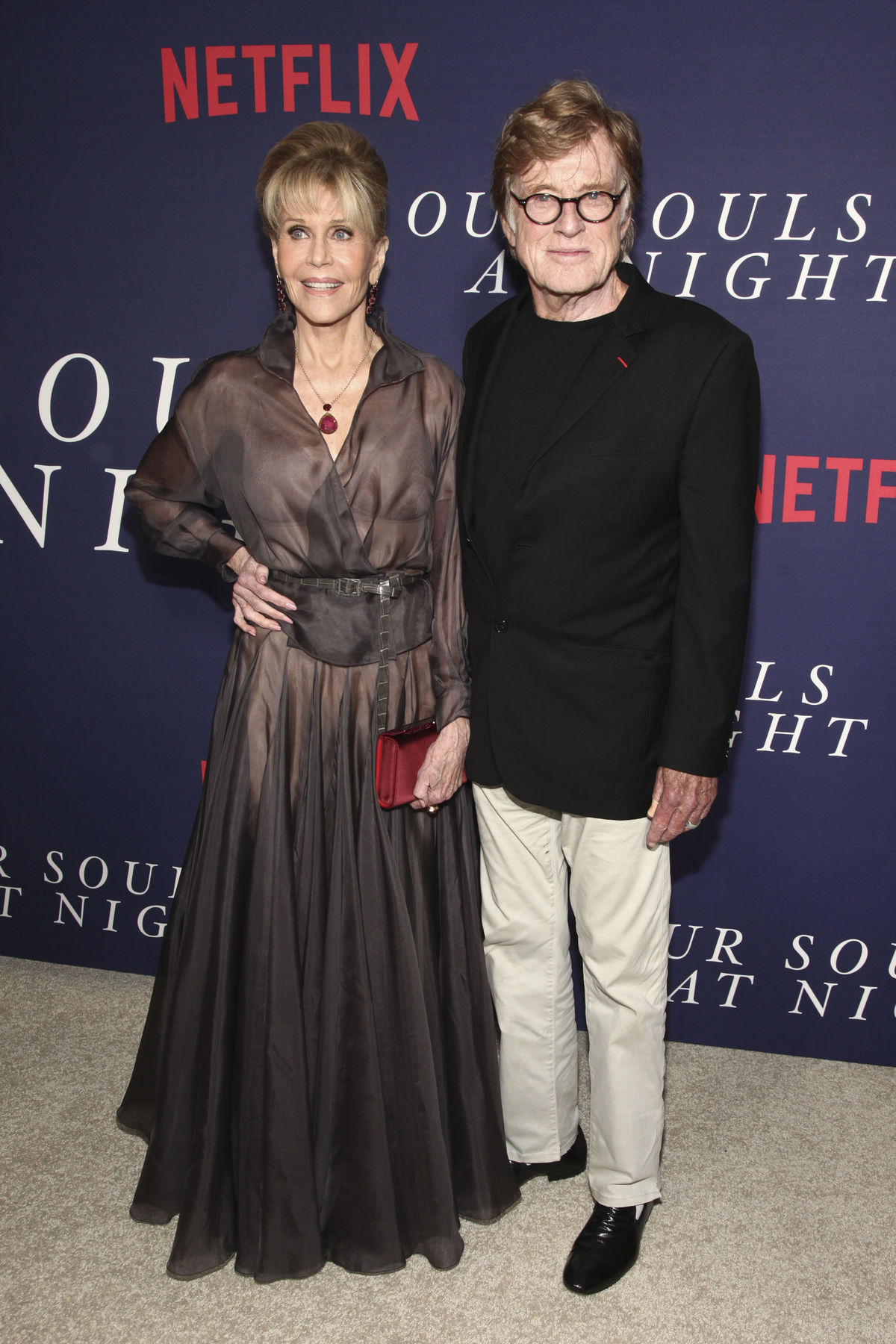 Herečka Jane Fonda a jej kolega Robert Redford...