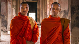 Siem Reap, Kambodža, Angkór Vat, mnísi