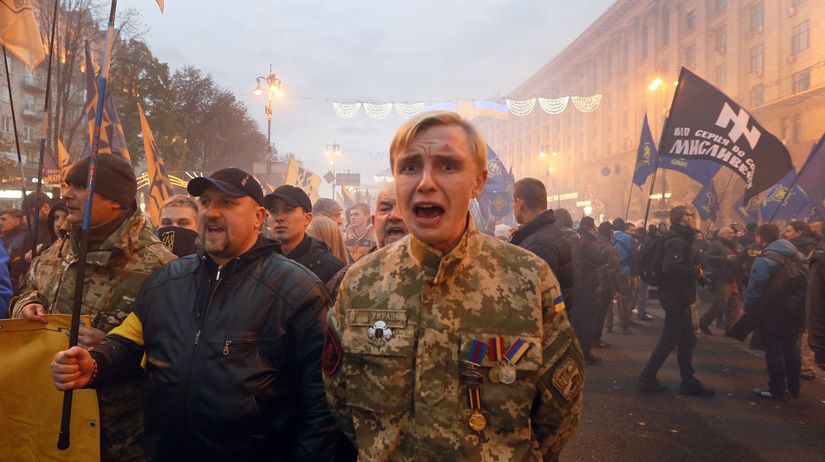 Ukrajina pochod neonacistov