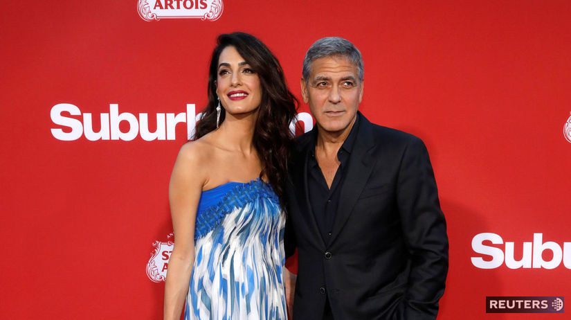 Režisér George Clooney a jeho manželka Amal...