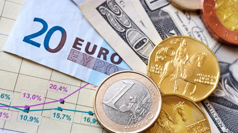 peniaze, mena, euro, česká koruna