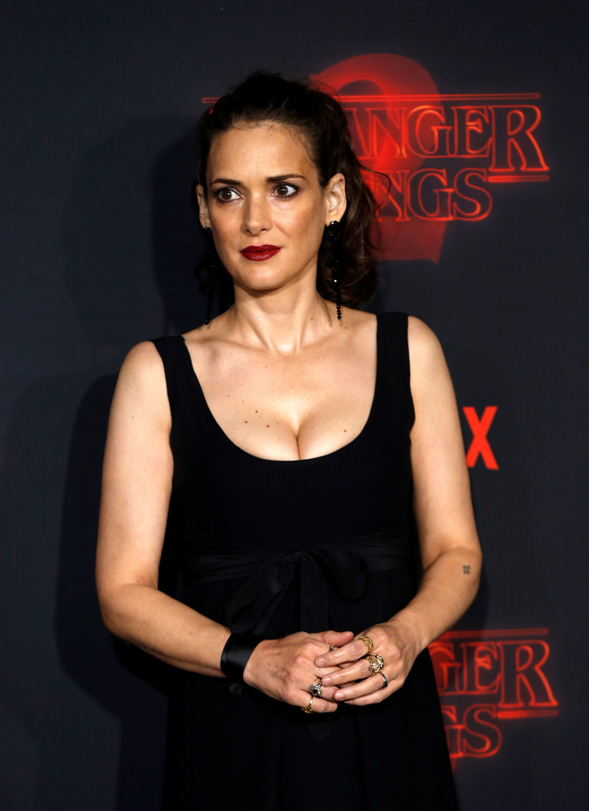 Winona Ryder na premiére druhej série...