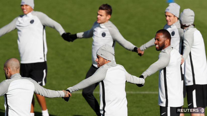 Neymar na tréningu PSG.