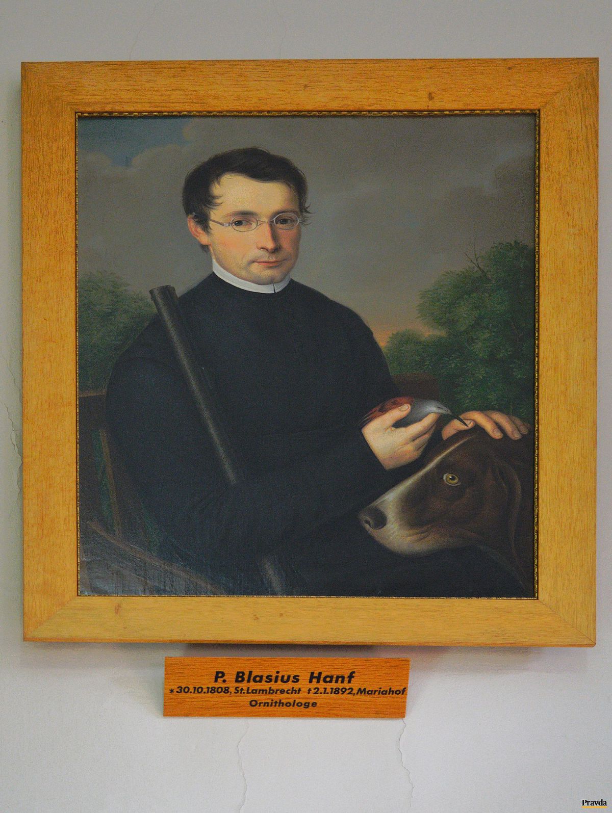Blasius Hanf, kláštorný zberateľ vtákov.