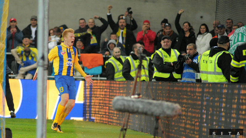 Radosť Zsolta Kalmára po víťaznom góle.