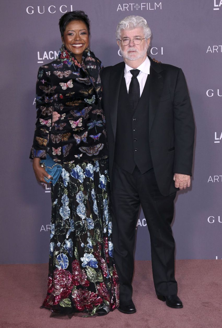 George Lucas a jeho manželka Mellody Hobson...