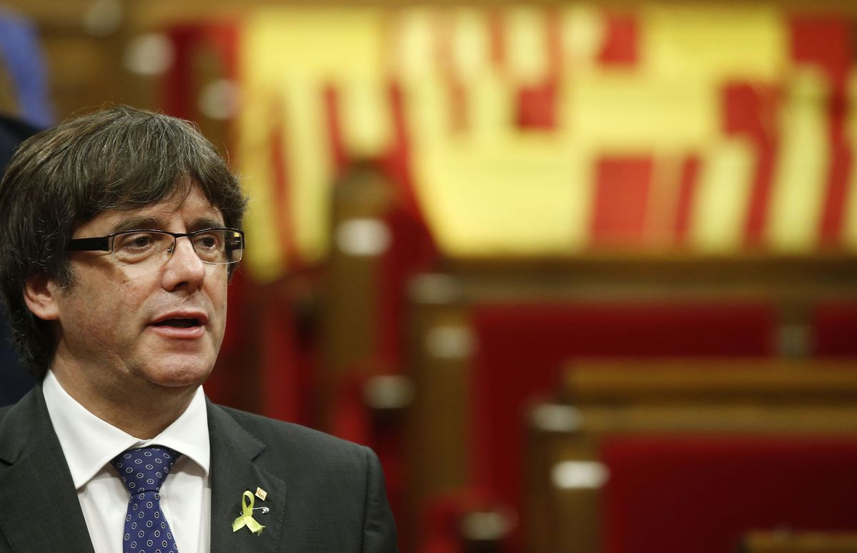 Zosadený katalánsky premiér Carles Puigdemont.