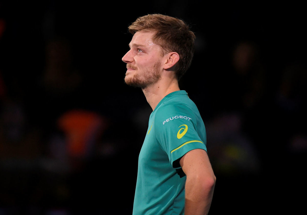 Šťastný David Goffin po postupe do londýnskeho...