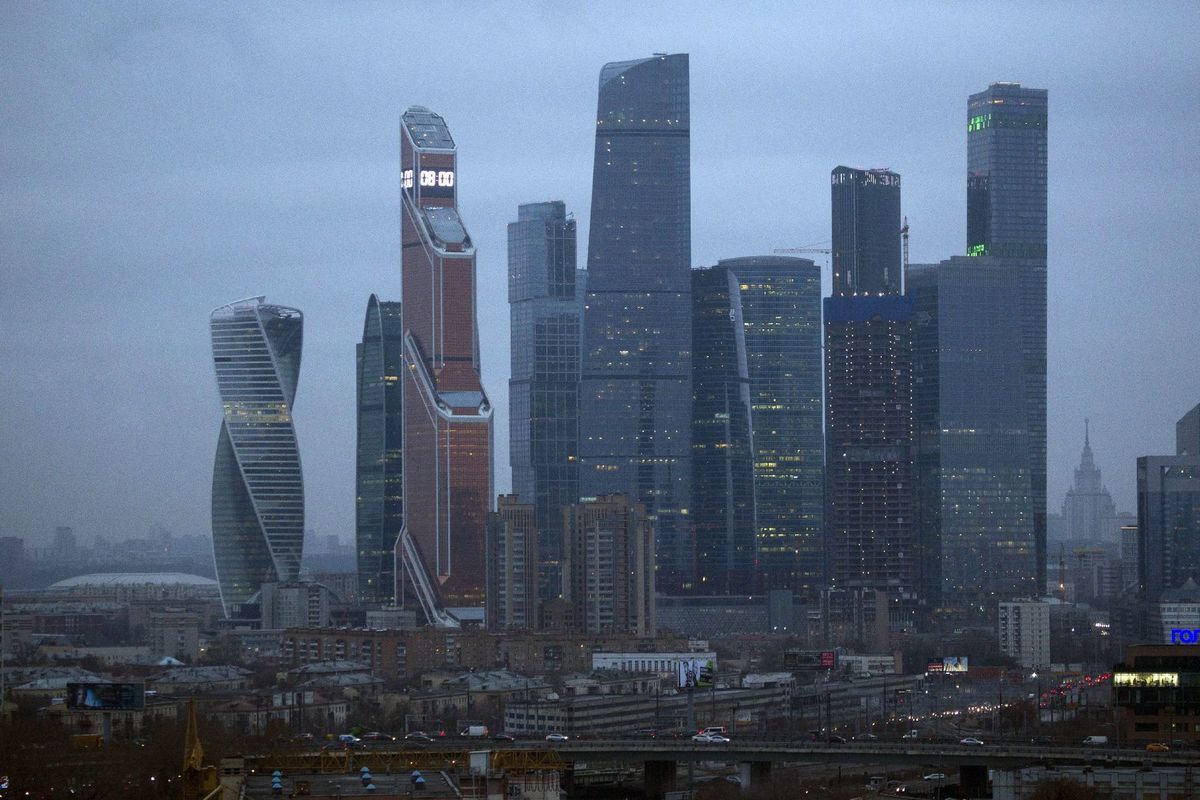 Moskva, Rusko, mrakodrapy