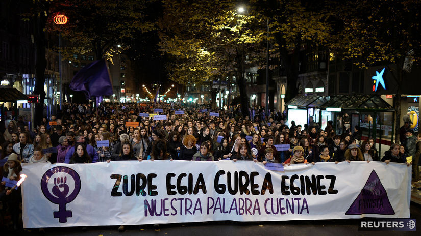 Bilbao, protest proti násiliu na ženách