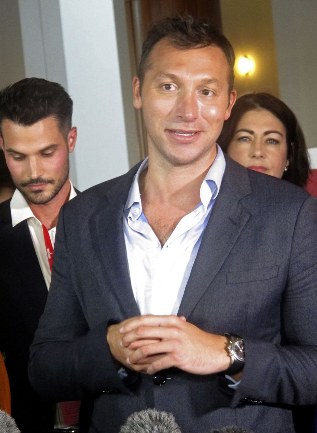 Bývalý olympijský šampión Ian Thorpe na zábere...