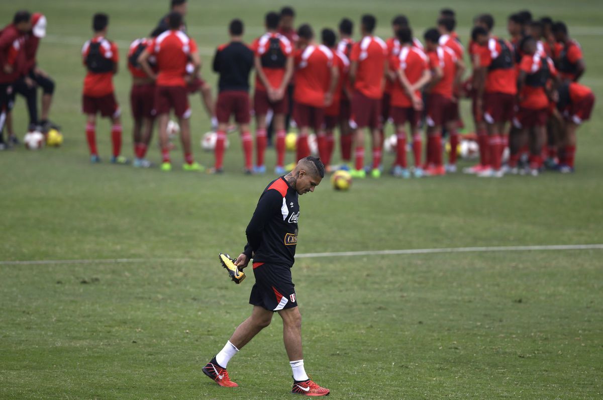 Paolo Guerrero na tréningu peruánskej...