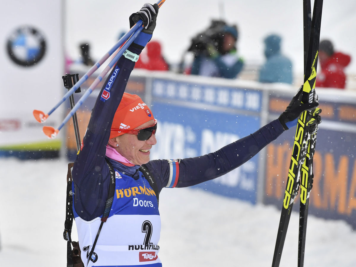 Anastasia Kuzminová sa teší z víťazstva v...