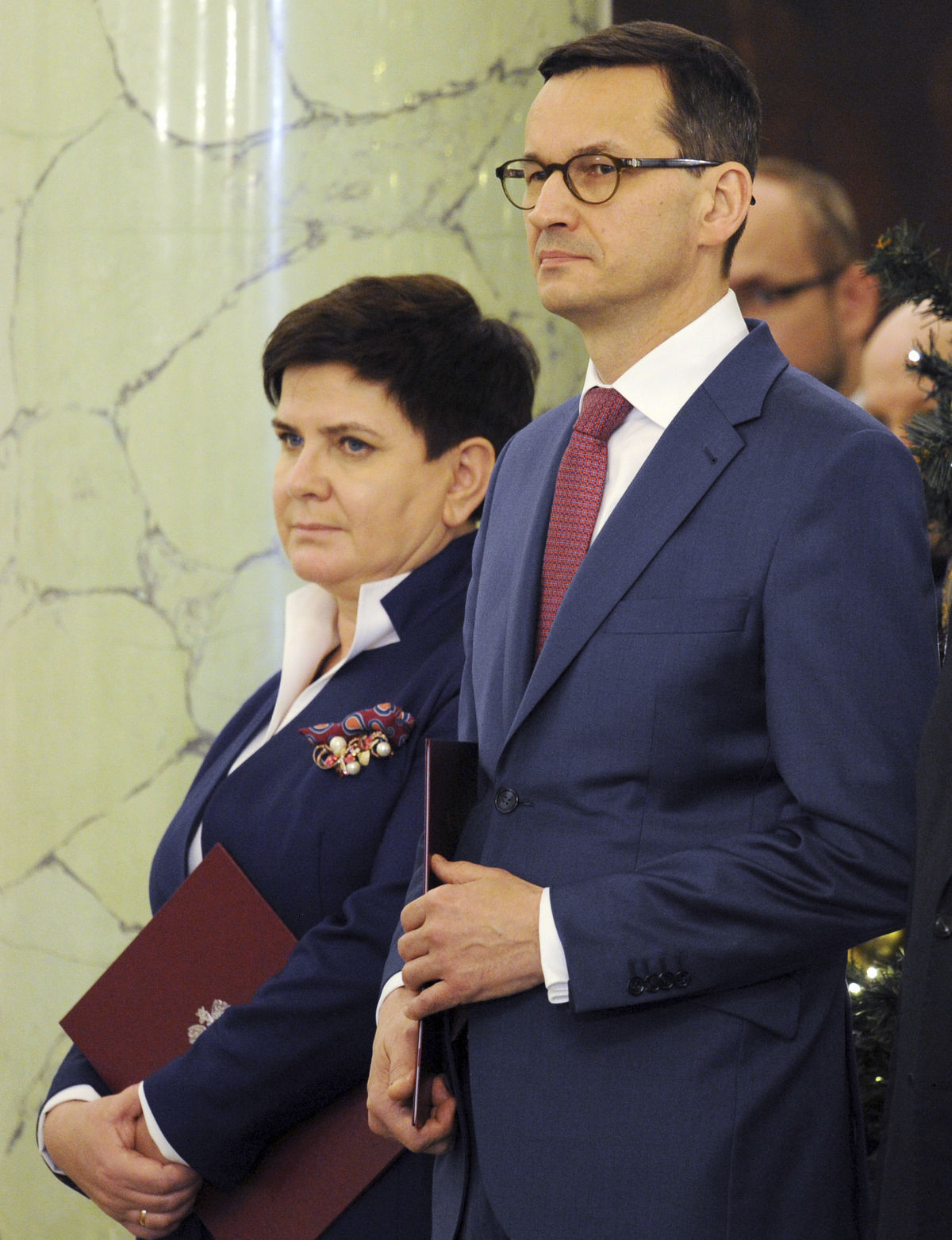 Odstupujúca poľská premiérka Beata Szydłová a...