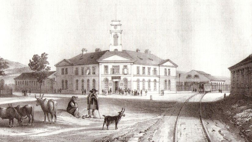 Stanica prvej konskej železnice, dielo Ignáca...
