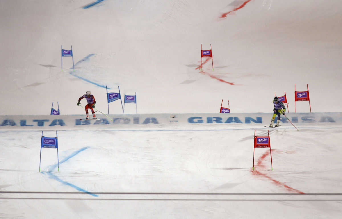 Henrik Kristoffersen (vľavo) a Matts Olsson...