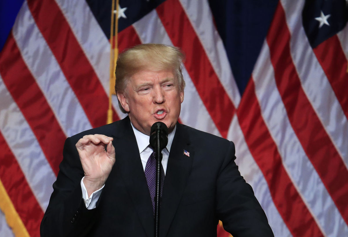 Prezident Spojených štátov Donald Trump pri...