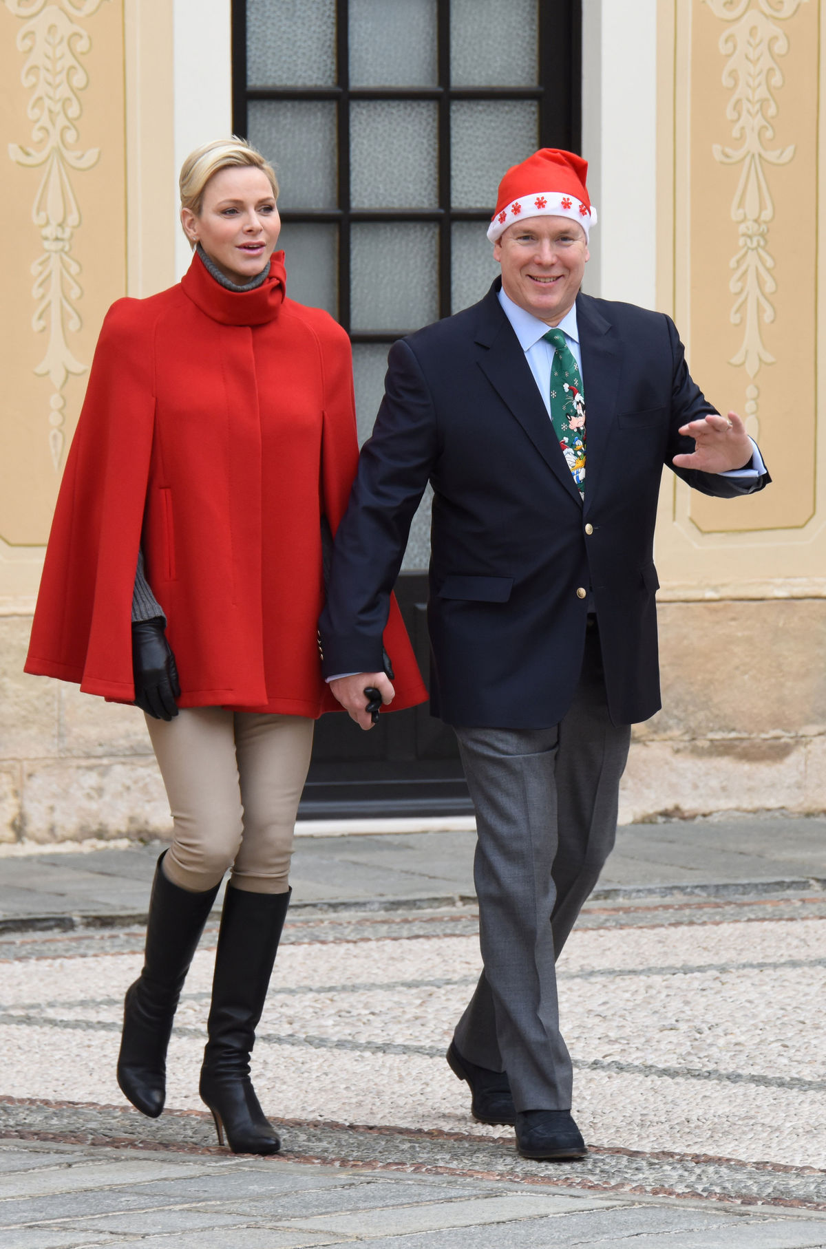 Princ Albert a kňažná Charlene počas vianočnej...