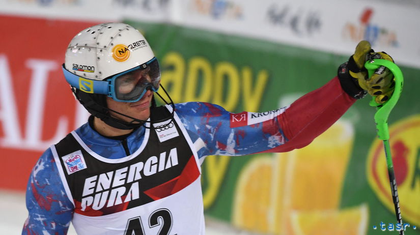 Adam Žampa v cieli 2. kola slalomu mužov v...