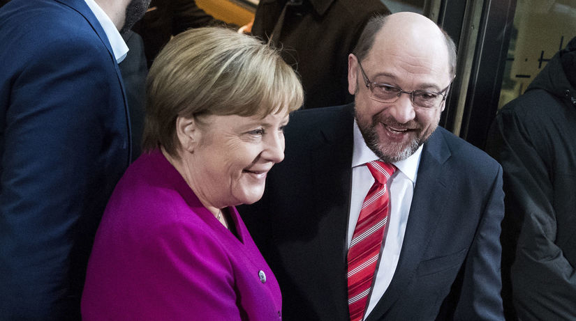 Nemecko, Merkelová, Schulz
