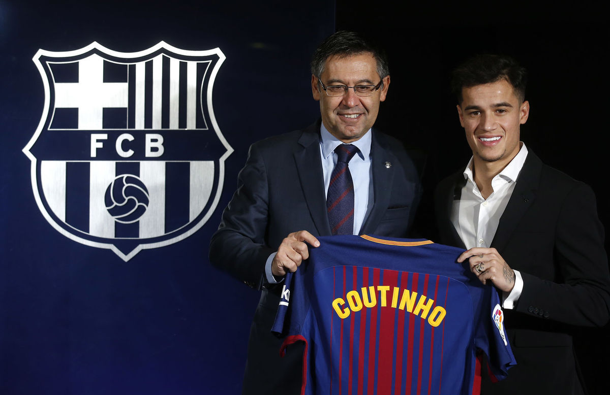 Philippe Coutinho s prezidentom Barcelony...