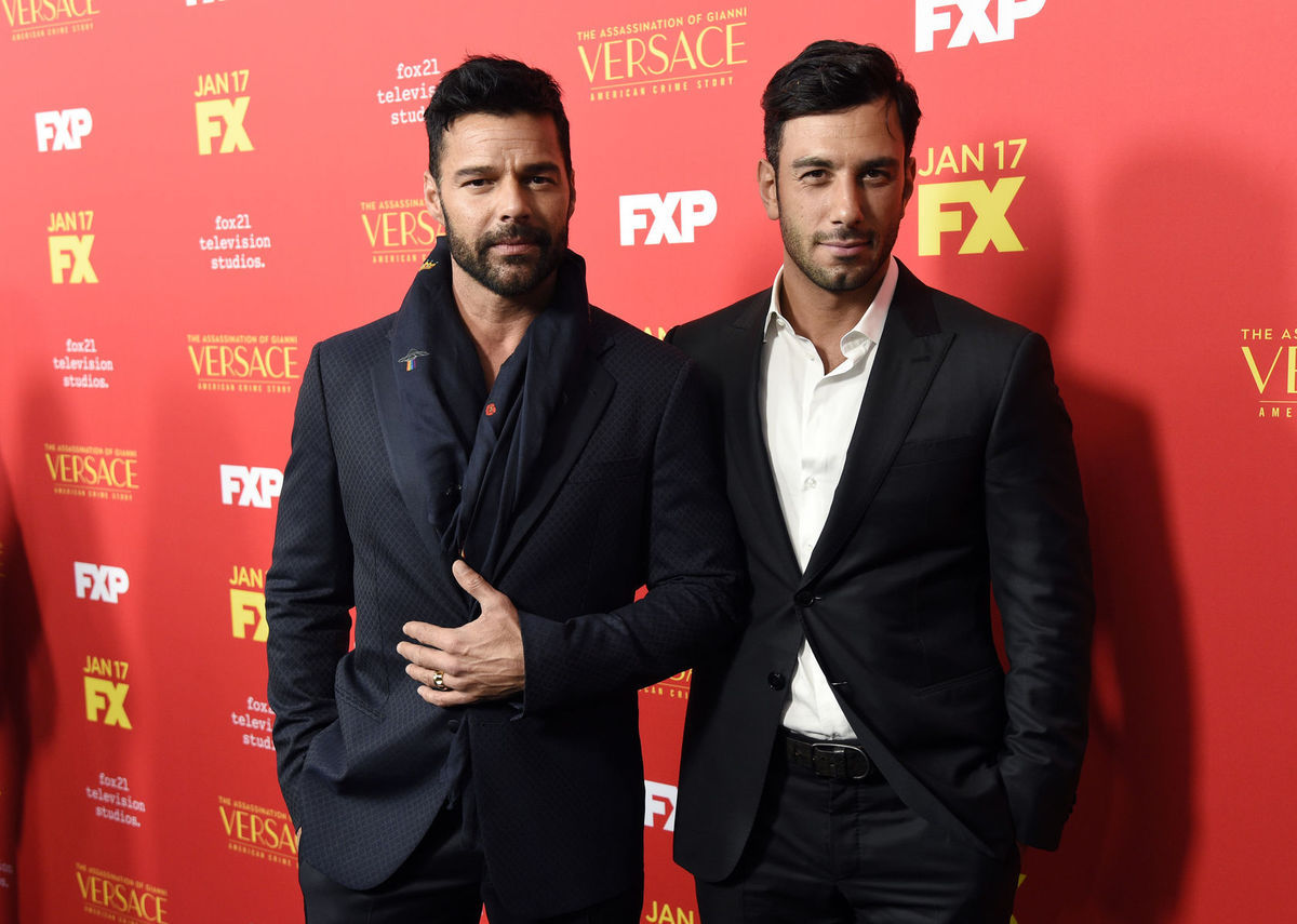 Spevák Ricky Martin (vľavo) a jeho manžel Jwan...