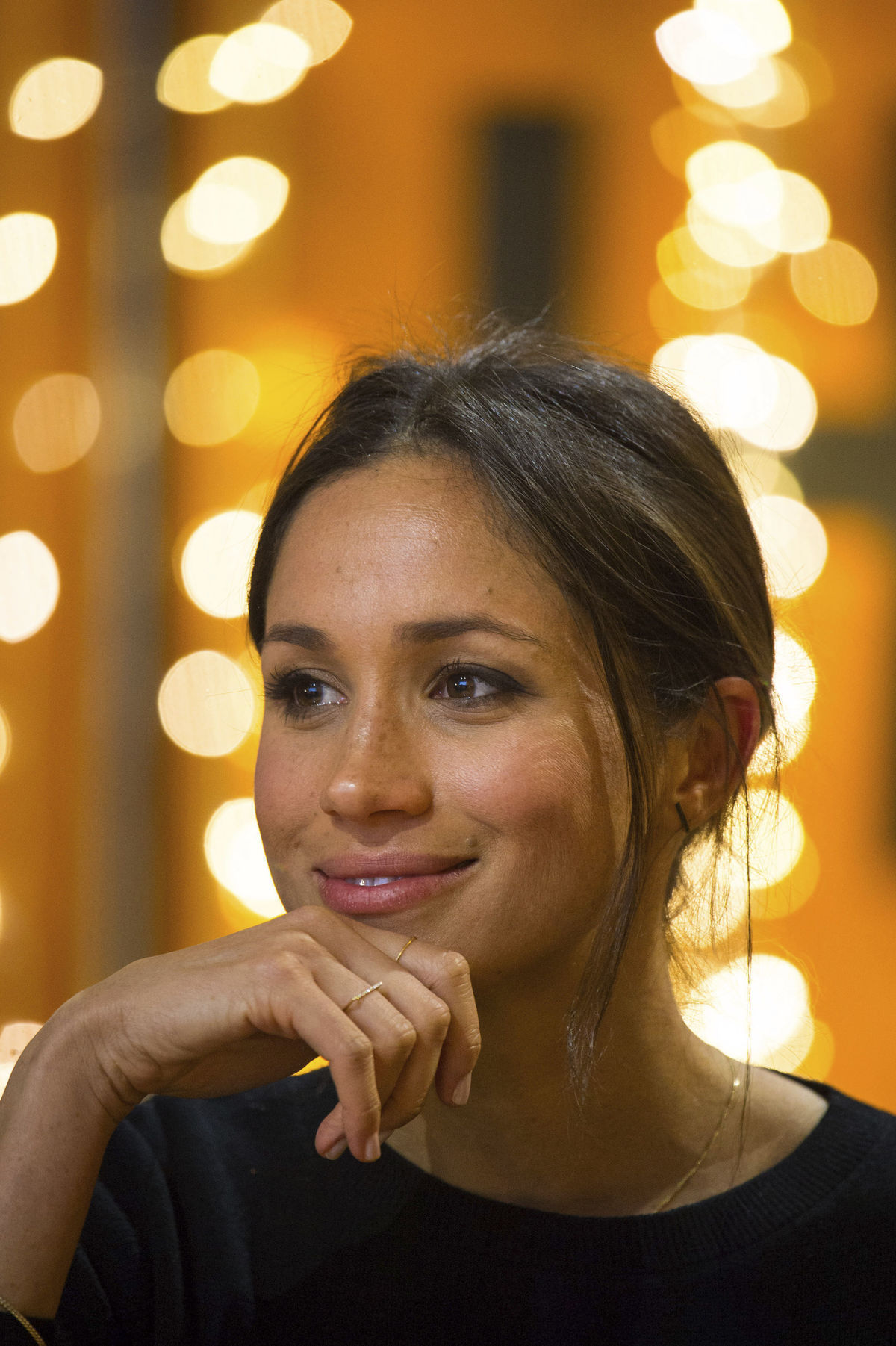 Meghan Markle sa usmieva počas návštevy...