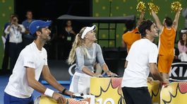 Novak Djokovič, Caroline Wozniacka, Roger Federer