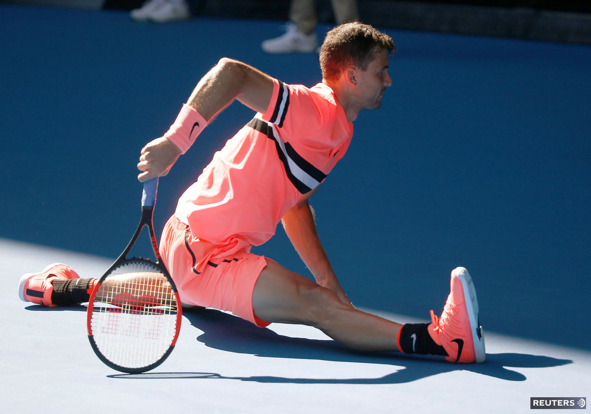 Grigor Dimitrov v 1. kole Australian Open.