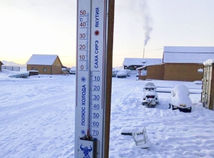 zima, mrazy, tomtor, jakutsko, rusko, teplomer